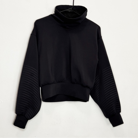 Lululemon Full Flourish Athletic Pullover w/Cowl Neck, Black size 2 - Picture 3 of 9
